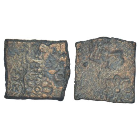Ancient Central Malwa, Vidisha region - uniface uninscribed copper punch-marked coin of po