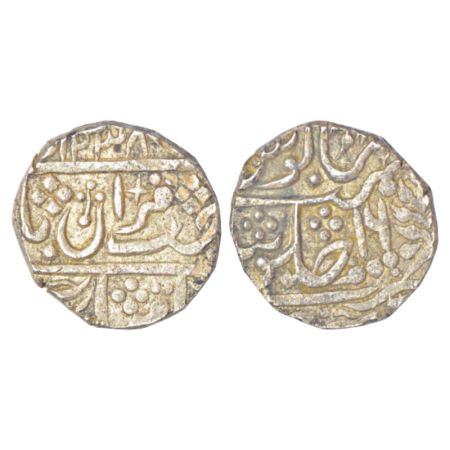 Karauli, Harbaksh Pal (1817-1838 AD), silver rupee, Karauli mint, 'Sahib Qiran' couplet, i