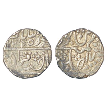 Karauli, Harbaksh Pal (1817-1838 AD), silver rupee, Karauli mint, 'Sahib Qiran' couplet, i