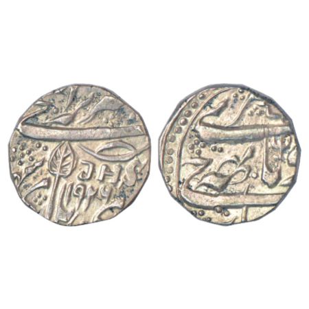 Kashmir, Ranbir Singh (1857-1885 AD), silver kham rupee, Srinagar mint, VS 1926 and Englis
