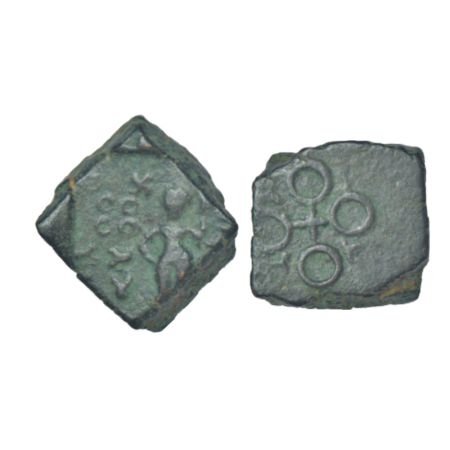 Ancient Malwa - post-Mauryan uninscribed die-struck coin of Ujjain/Mandasor area, 'goddess
