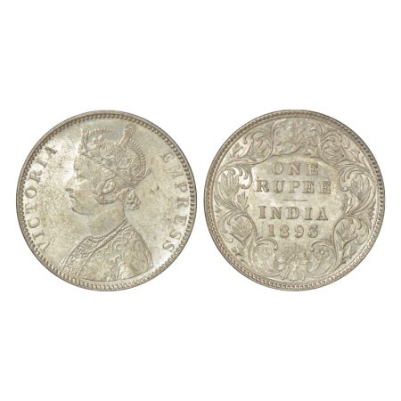 Victoria Empress, silver rupee, 1893, Bombay mint, C/II/'B' incused, PR 182; GK 577-579, 1