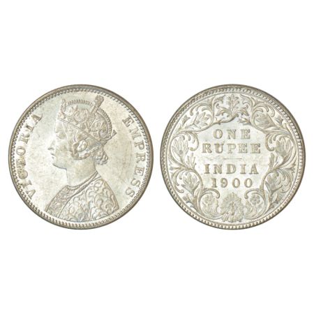 Victoria Empress, silver rupee 1900, Bombay mint, A3/I/'B' incused, PR 186; GK 589, 11.65g