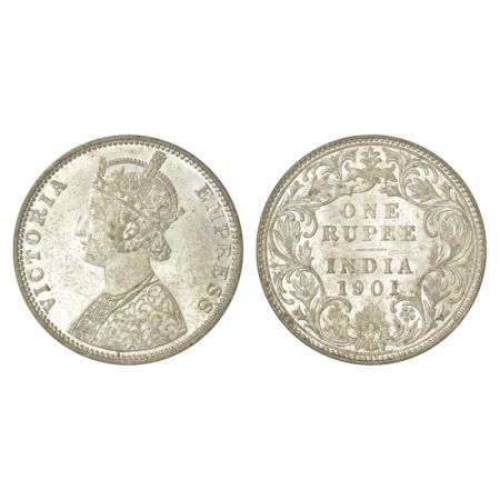 Victoria Empress, silver rupee 1901, Bombay mint, A3/I/'B' incused, PR 187; GK 592, 11.66g