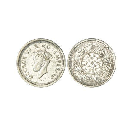 George VI, half silver rupee, 1945, Bombay mint, die axis 10'o clock on reverse, 11.62g. V