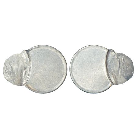 2 rupees, error, ferratic stainless steel, ND (2007-2011), 85% off centre and double struc