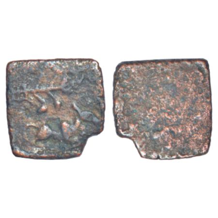 Ancient Malwa - post-Mauryan uninscribed die-struck copper coin of Ujjain area, 'standing 