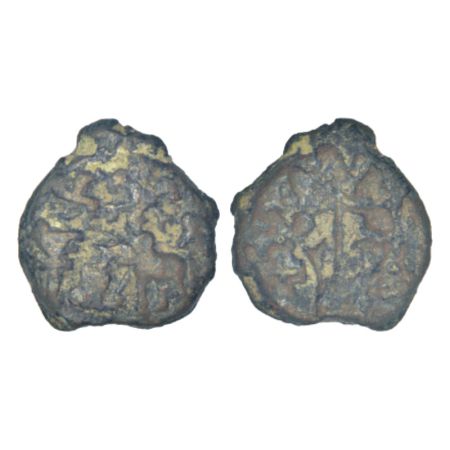 Ancient Vatsa region - uninscribed cast coinage of Kaushambi area (c.200-150 BC), 'multi-s
