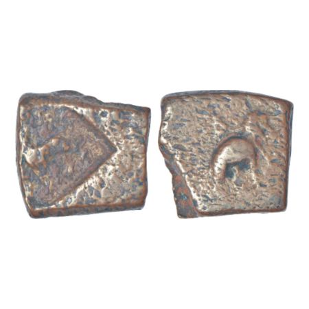 Taxila - uninscribed copper die-struck local coinage of post-Mauryan period, (c.200-150 BC