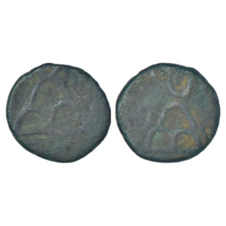 Taxila, uninscribed die-struck local coinage of post-Mauryan period, (c.200-150 BC), bifac