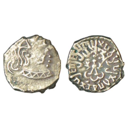 Gupta Empire, silver drachm of Kumara Gupta I (415-450 AD), 'Western India' type, S Kumar 
