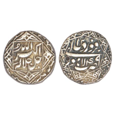 Akbar (1556-1605 AD), silver rupee, Lahore mint, Farwardin 49, KM 94.3, 11.41g, legend wit