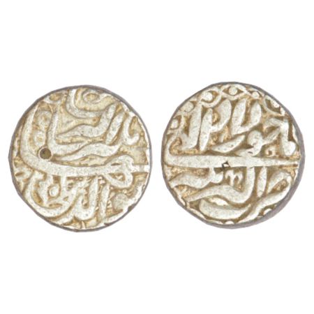 Jahangir (1605-1627 AD), silver rupee, Akbarnagar mint, 'Nur ud-din' type, Khurdad, decora