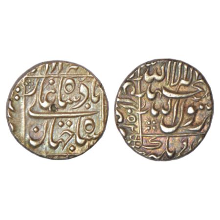 Shah Jahan (1628-1658 AD), silver ½ rupee, Surat mint, AH 1052/RY 1x, KM 218.8, 5.72g. Ext