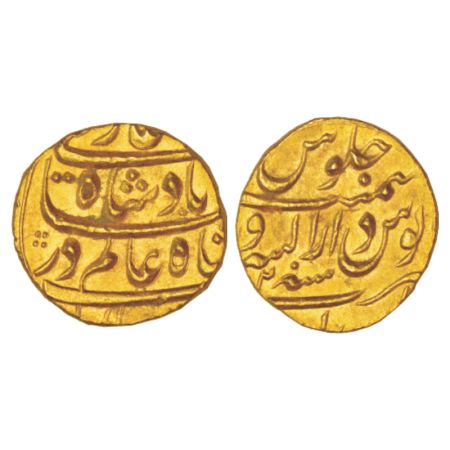 Shah Alam Bahadur (1707-1712 AD), gold mohur, Dar us-Sarur Burhanpur mint, RY 2, KM 356.3,