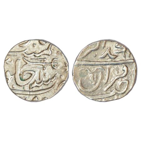 Gwalior - Daulat Rao Scindia (1794-1827), silver rupee in the name of Akbar II, RY10, Daul