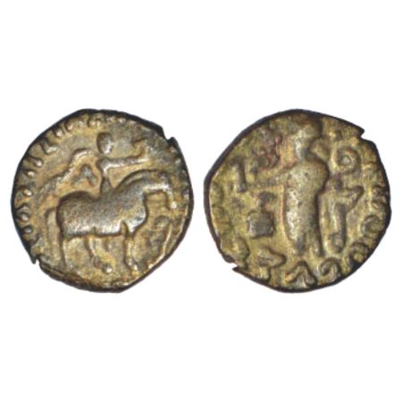 Indo-Scythians, silver/billon dracham of Azes (56-35 BC), Posthumos issue, similar to MIGI