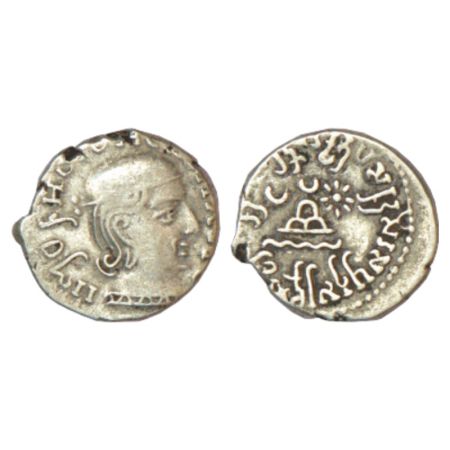 Western Kshatrapas, Kardamaka dynasty, silver drachm of Rudrasena I as Mahakshatrapa (c.19