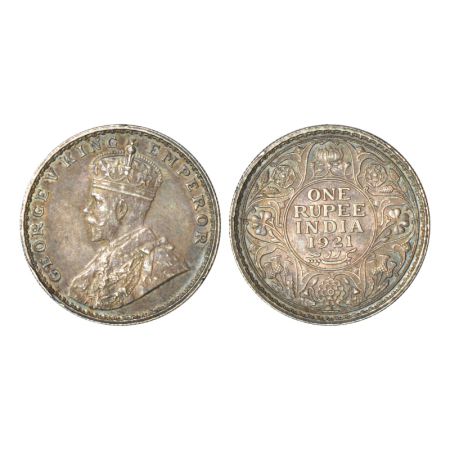 George V, silver rupee, 1921, Bombay mint, dot, PR 227; GK 1043, 11.64g. Extremely fine, V