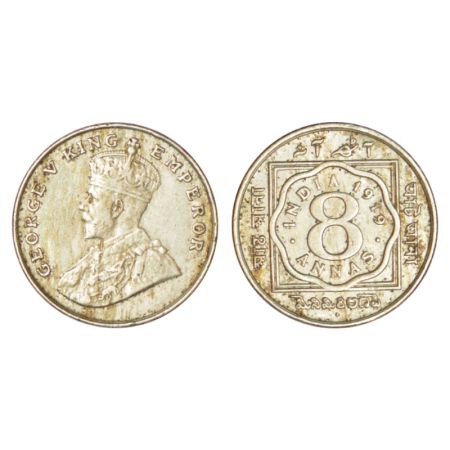 George V, cupro-nickel 8 annas, 1919, Bombay mint, dot, PR 872; GK 1078, 7.76g. Extremely 