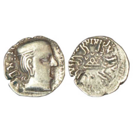 Western Kshatrapas, Kardamaka dynasty, silver drachm of Rudrasena I as Mahakshatrapa (c.19