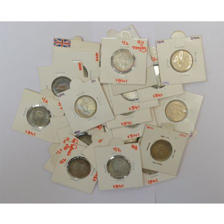 A group of 26 British India ½ rupee, includes 1x George V and 25x George VI (half silver),