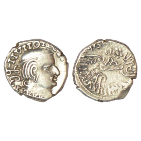Western Kshatrapas, Kardamaka dynasty, silver drachm of Vijayasena as Mahakshatrapa (c.238