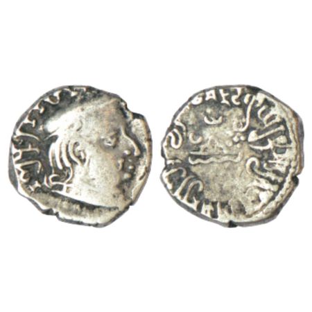 Western Kshatrapas, Kardamaka dynasty, silver drachm of Damajadashri III as Mahakshatrapa 