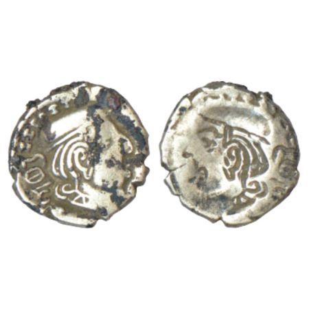 Western Kshatrapas, Kardamaka dynasty, silver drachm of Rudrasena II as Mahakshatrapa (c.2