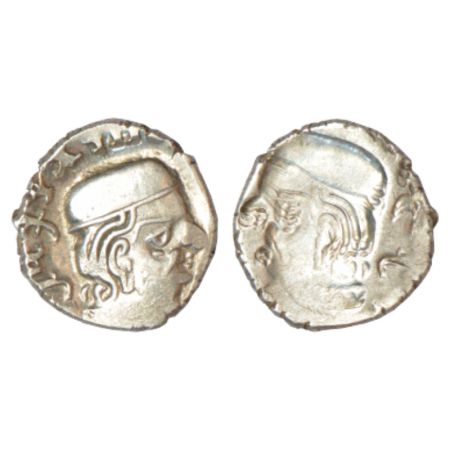 Western Kshatrapas, Kardamaka dynasty, silver drachm of Bhartrudaman as Mahakshatrapa (c.2
