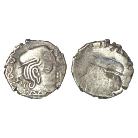 Western Kshatrapas, Kardamaka dynasty, silver drachm of Bhartrudaman as Mahakshatrapa (c.2