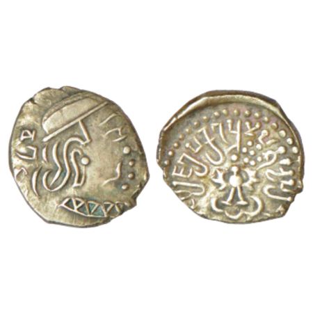 Gupta Empire, silver drachm of Kumara Gupta I (415-450 AD), 'Western India' type, S Kumar 
