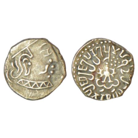 Gupta Empire, silver drachm of Kumara Gupta I (415-450 AD), 'Western India' type, S Kumar 
