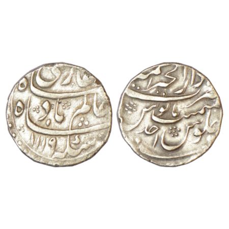Shah Alam Bahadur (1707-1712 AD), silver rupee, Dar ul-Khair Ajmer mint, AH 1119/RY Ahd, K