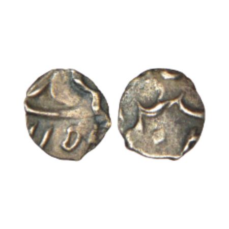 Muhammad Shah (1719-1748 AD), silver 1/32 rupee, Khujista Bunyad mint, AH 1151, KM A431, 0