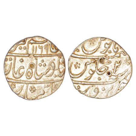 Alamgir II (1754-1759 AD), silver rupee, Narwar mint, AH 1169/RY 2, KM 460.37, 11.22g. Goo