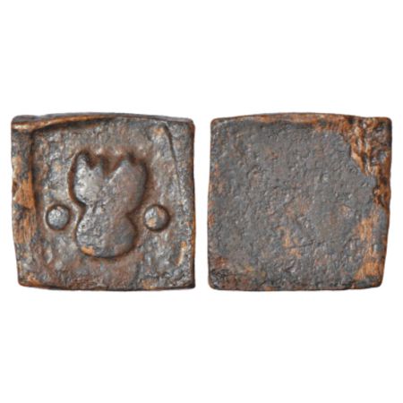 Taxila - uninscribed copper die-struck local coinage of post-Mauryan period, (c.200-150 BC