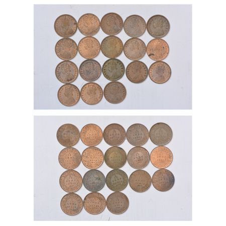 Victoria Queen and Empress, copper 1/12 anna (18), Calcutta/Bombay mints, 1862, 1875, 1876
