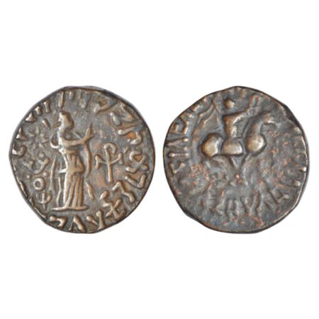 Apracharajas of Bajaur, Aspavarma, son of Indravarma (20-45 AD), billon tetradrachm, 9.50g