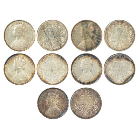 Victoria Empress, silver ½ rupee (5), 1899, Bombay mint, A/I/'B' incused (inverted), PR 30