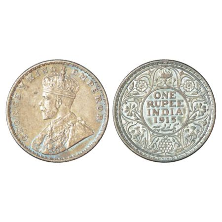 George V, silver rupee, 1915, Bombay mint, dot, PR 221; GK 1032, 11.62g. Some contact mark
