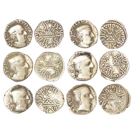 Western Kshatrapas (6), Kardamaka dynasty, silver drachms of Rudrasena I as Mahakshatrapa 