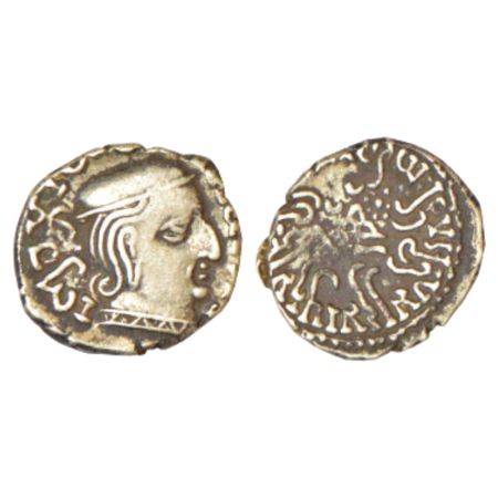Western Kshatrapas, Kardamaka dynasty, silver drachm of Damajadashri II as Kshatrapa (c.23