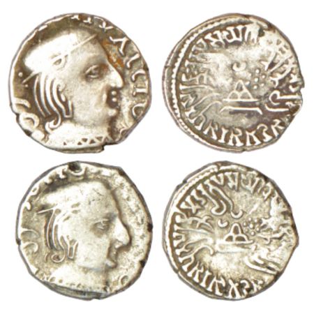Western Kshatrapas (2), Kardamaka dynasty, silver drachms of Yashodaman I (c.238-239 AD). 