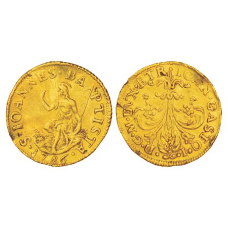 Italian States - Grand Duchy of Tuscany, Gian Gastone (1723-1737 AD), gold fiorino, Floren