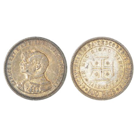 Portugal, Carlos I (1889-1908 AD), silver 500 reis, 1898, KM 538, 12.40g. Sub: 400th Anniv