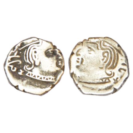 Western Kshatrapas, Kardamaka dynasty, silver drachm of Vijayasena as Mahakshatrapa (c.238