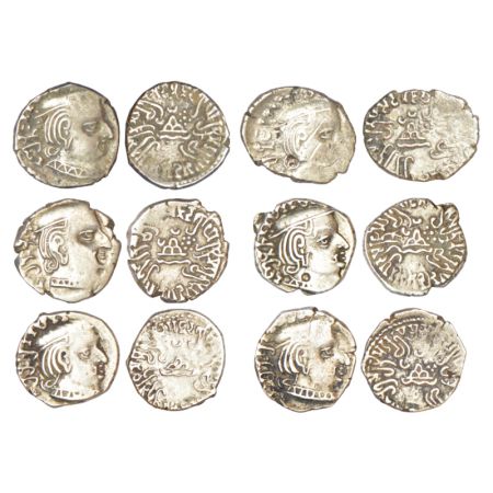 Western Kshatrapas (6), Kardamaka dynasty, silver drachms of Damajadashri III as Mahakshat