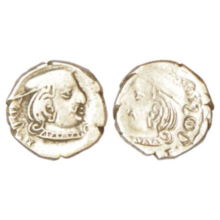 Western Kshatrapas, Kardamaka dynasty, silver drachm of Rudrasena II as Mahakshatrapa (c.2