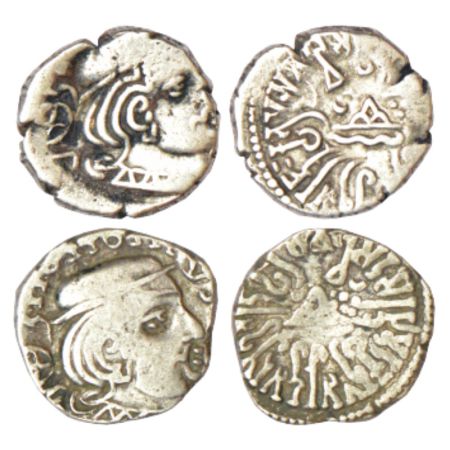 Western Kshatrapas (2), Kardamaka dynasty, silver drachm of Vishvasimha II as Kshatrapa (c